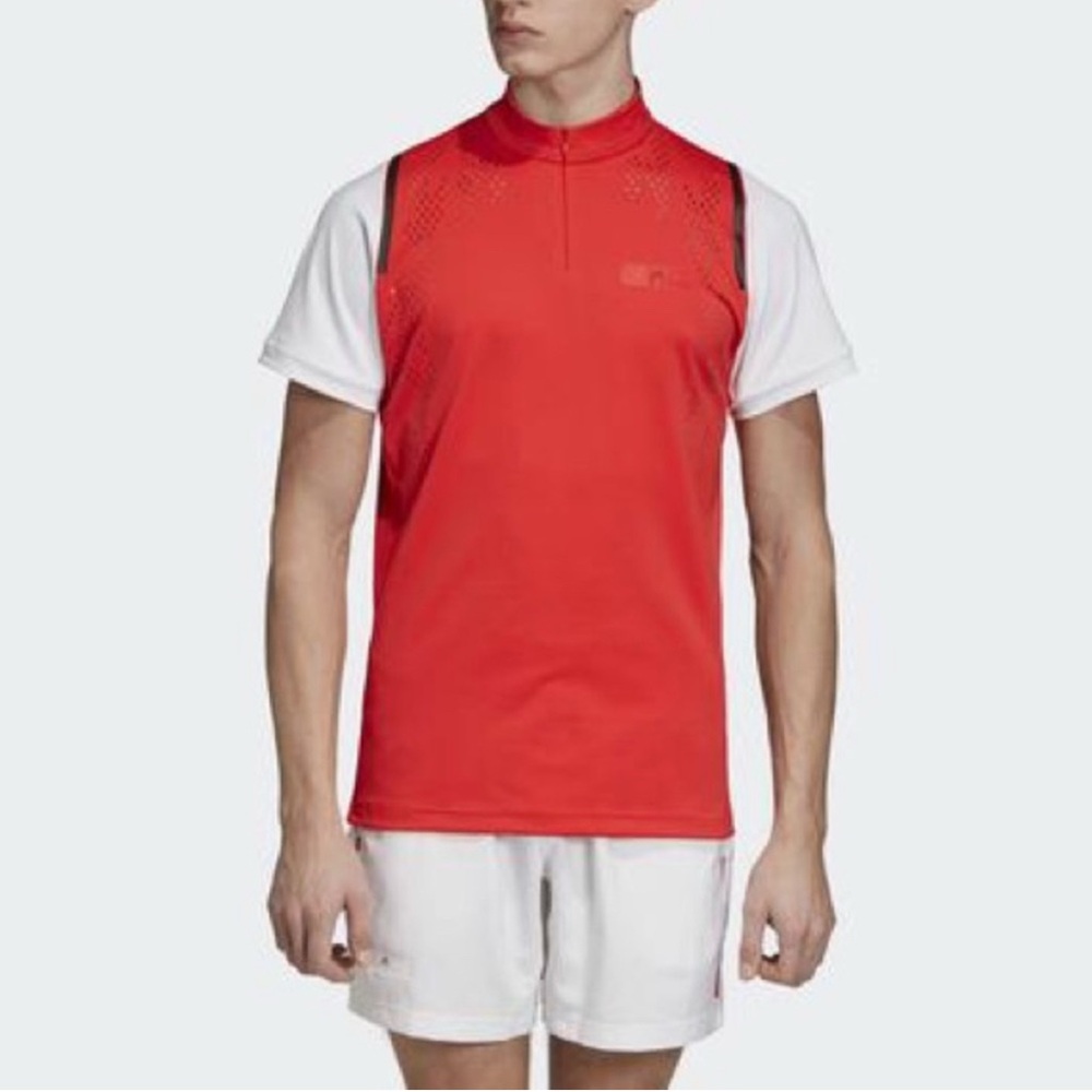 Stella McCartney Adidas Court Zip Shirt w/ Perforated back